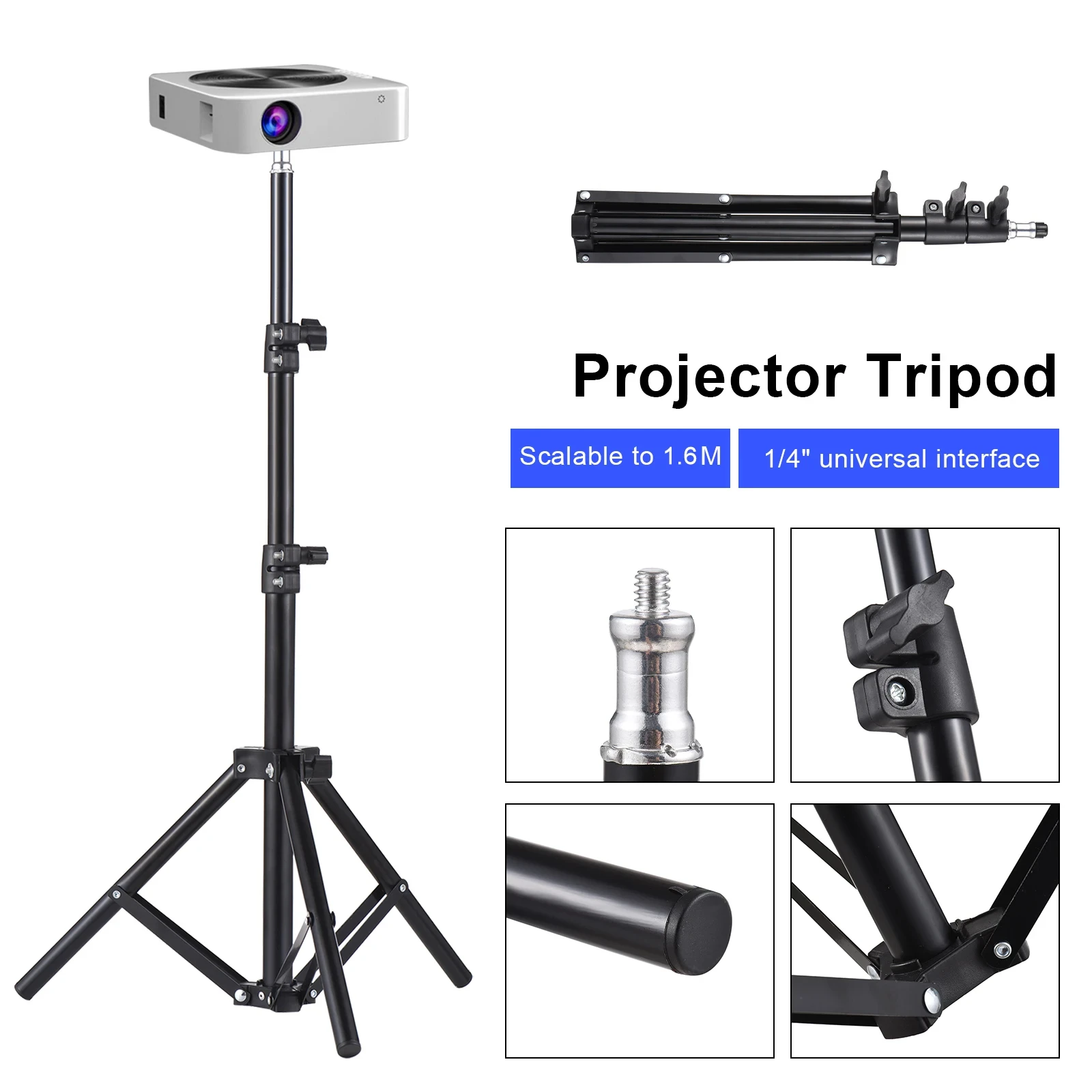 Home Cinema Portable - Tripé universal para projetor, suporte extensível