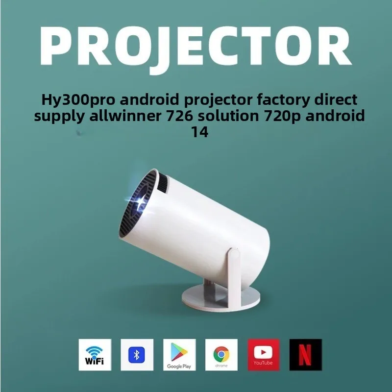 Home Cinema Portable - Projetor Portátil 4K HD HY300Pro Bluetooth