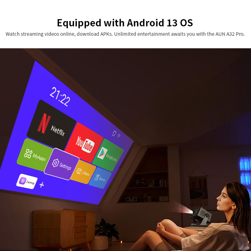 Projetor Android AUN A32 Pro M - Home Cinema Movies avaliação e preço