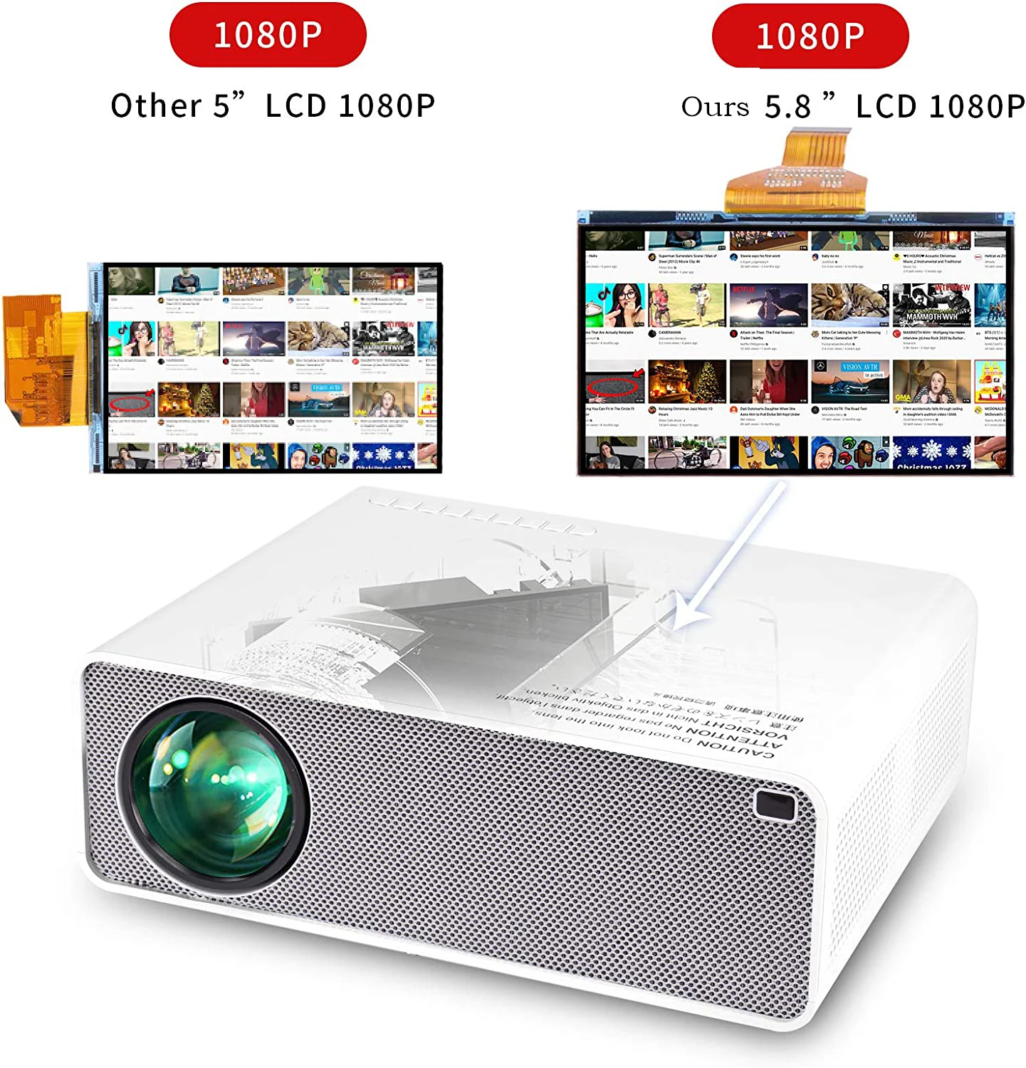 Projetor de Novo Design 1080P  - Home Cinema Kids avaliação e preço
