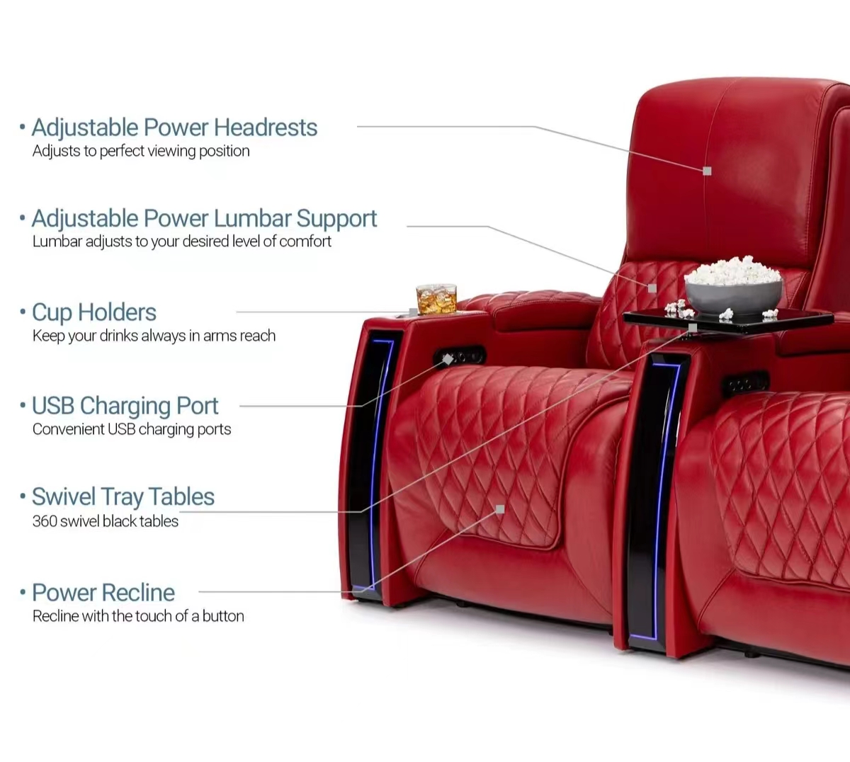 Assentos elétricos personaliza - Home Cinema Movies avaliação e preço