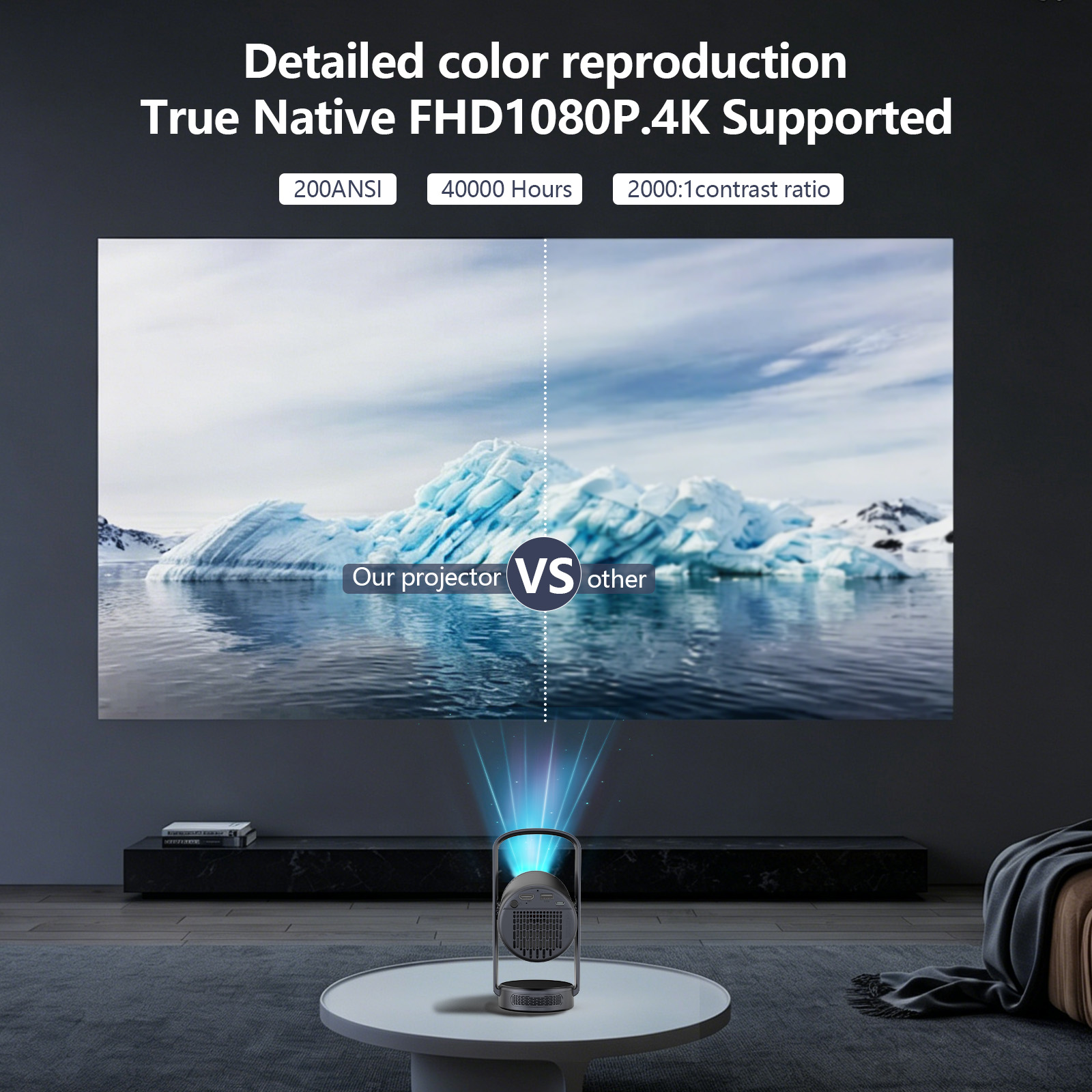 Novo Projetor Portátil Intelig - Home Cinema Movies avaliação e preço