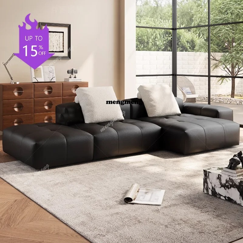 Sofá Nórdico de Couro Compacta - Home Cinema Luxury avaliação e preço