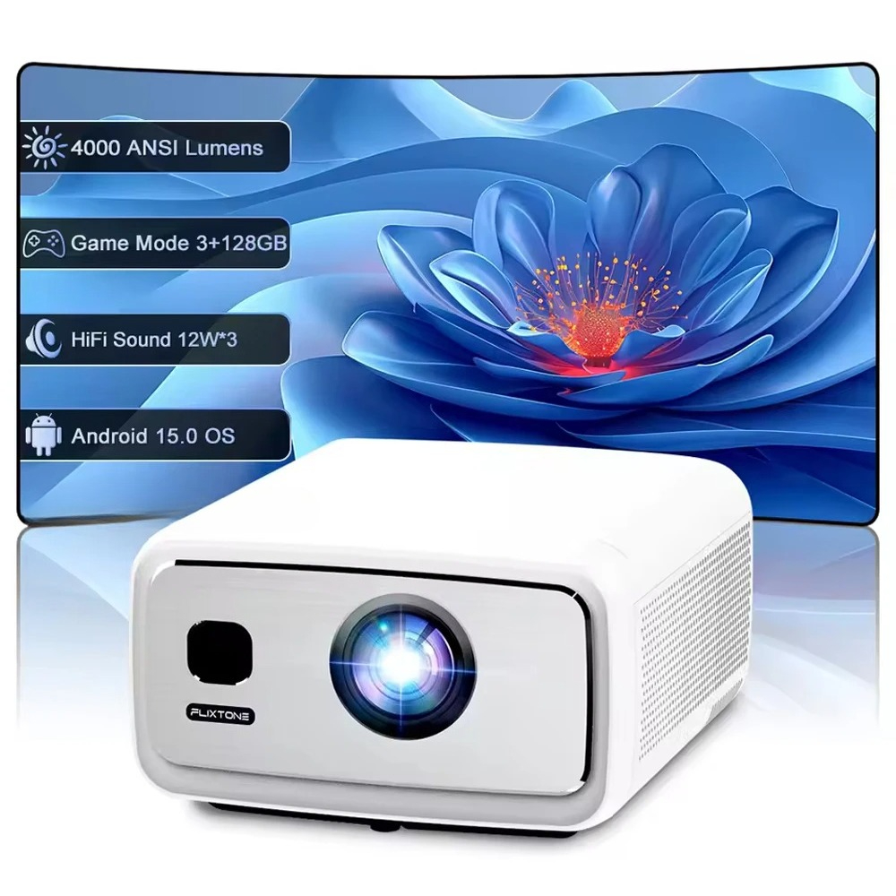 Projetor FlixTone D10S 4000 AN - Home Cinema Movies avaliação e preço