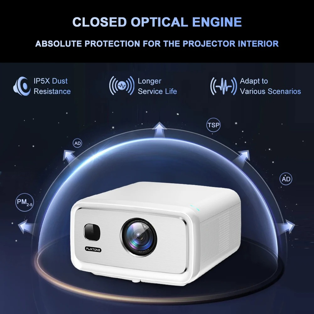 Projetor FlixTone D10S 4000 AN - Home Cinema Movies avaliação e preço