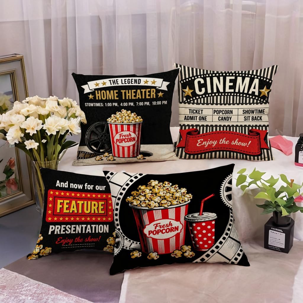 Conjunto de 4 Capas de Almofad - Home Cinema Quarto avaliação e preço