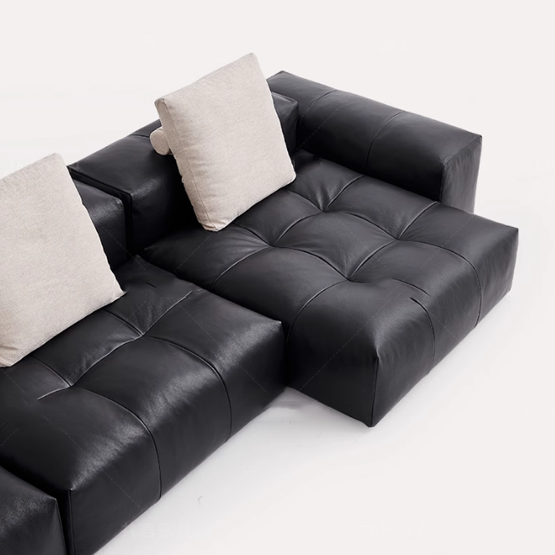 Sofá comprimido de couro nórdi - Home Cinema Luxury avaliação e preço