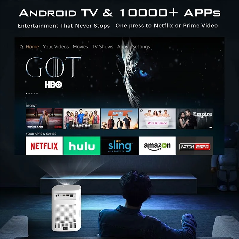 Projetor Mini Android 4K com F - Home Cinema Kids avaliação e preço